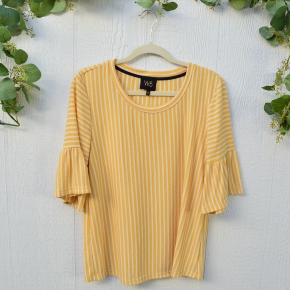 W5 Tops - 3 for $25 W5 mustard yellow strip top